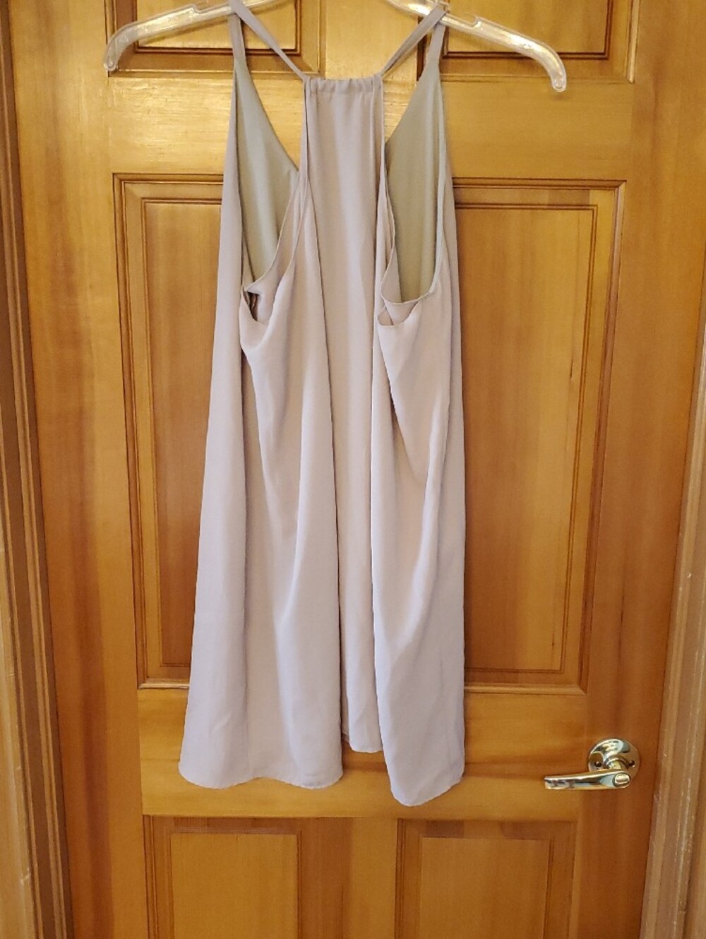 Dainty Hooligan Beige Slip Dress with Thin Straps Size Medium - Picture 7 of 7